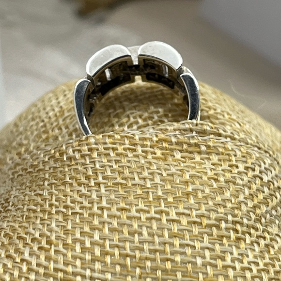 Bold Vintage 925 DQ CZ Statement Ring Size ~5.5 - Picture 6 of 15